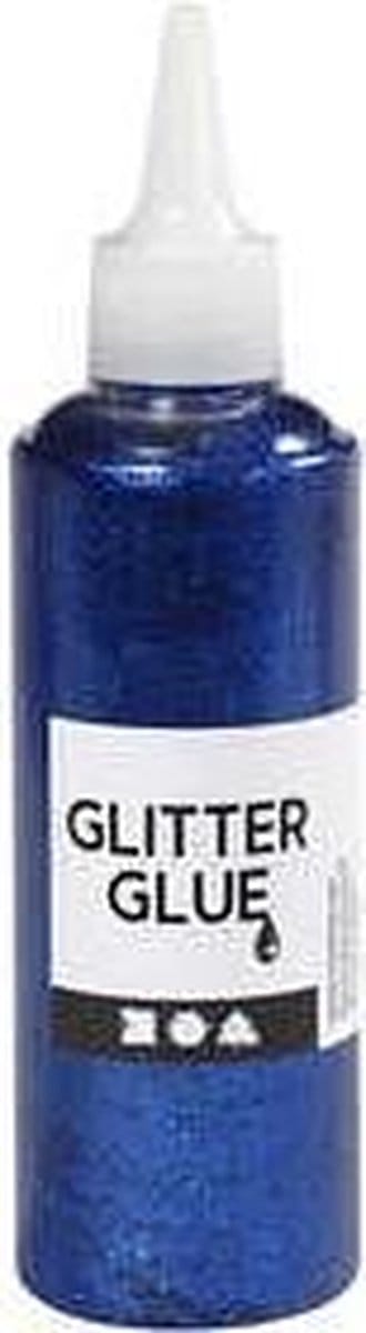 Glitterlijm, donkerblauw, 118 ml/ 1 fles