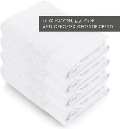 Walra handdoeken 60x110 Soft Cotton - 4-delig - Badhanddoeken 550 g/m² - 100% Katoen - Handdoekenset Wit