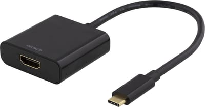Deltaco USBC-HDMI8 - USB-C naar HDMI Adapter - 4K - 30Hz - Zwart