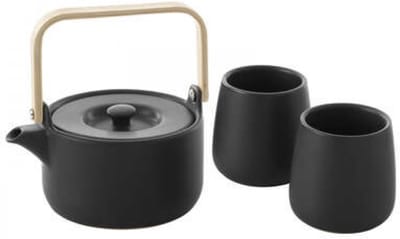 Secret de Gourmet | theepot | 50CL | met 2 zwarte mokken | 20CL | zwart