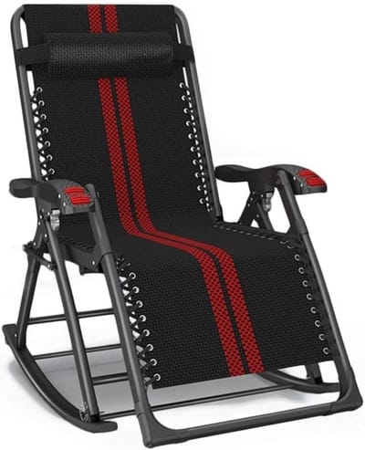 Klapstoel Ligstoel - Opvouwbare Fauteuil - Buiten Ontspannen - Verstelbare Rugleuning - 180x90x45cm - Antraciet