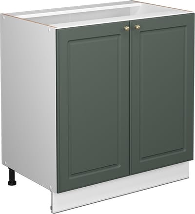 Vicco Keukenonderkast Fame-Line, Groen-Goud landelijk/Wit, 80 cm zonder werkblad