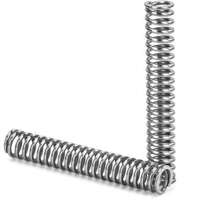 Drukveren Roestvrij Staal - Compressieveren Metaal - Apparaten Repareren - Hoge Elasticiteit - 30 mm lengte 5 mm diameter - Zilverkleurig