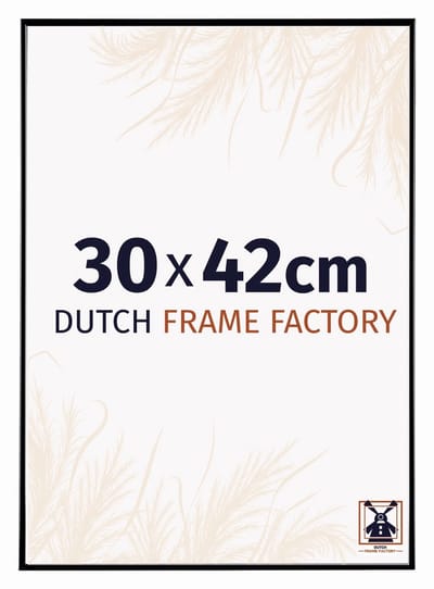Fotolijst 30x42 cm - Kunststof - Zwart Hoogglans - Easy