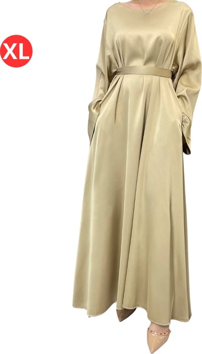 Bovista Islamitische Kleding - Abaya - Gebedskleding Dames - Alhamdulillah - Jilbab - Khimar - Vrouw - Goud - Maat XL