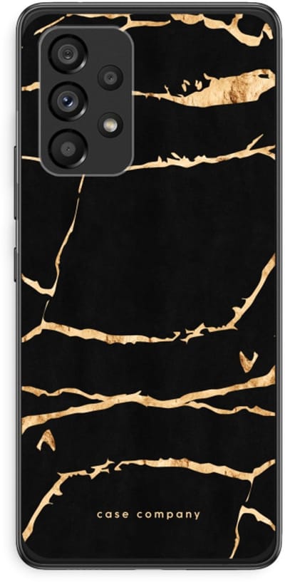 Case Company® - Hoesje geschikt voor Samsung Galaxy A53 5G hoesje - Gouden marmer - Soft Cover Telefoonhoesje - Bescherming aan alle Kanten en Schermrand