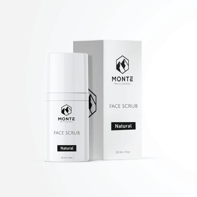 MONTE - Face Scrub Natural - 30ml - Gezichtsscrub Natuurlijk - Verwijdert onzuiverheden - Verzorgend - Verzachtend - Gezicht - Normale en gevoelige huid - Gezichtsverzorging - Man en Vrouw