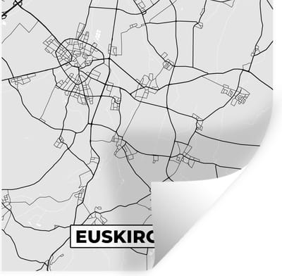 Muurstickers - Sticker Folie - Stadskaart - Plattegrond - Kaart - Euskirchen - Duitsland - 100x100 cm - Plakfolie - Muurstickers Kinderkamer - Zelfklevend Behang XXL - Zelfklevend behangpapier - Stickerfolie