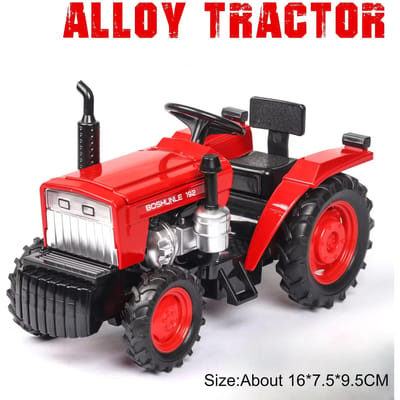 1:32 Legering Tractor Model Speelgoedauto Diecast Metaal Geluid Licht Pull Back Vrachtwagen Boerderij Specifieke Voertuigen Verzameling Cadeaus Voor Kinderen