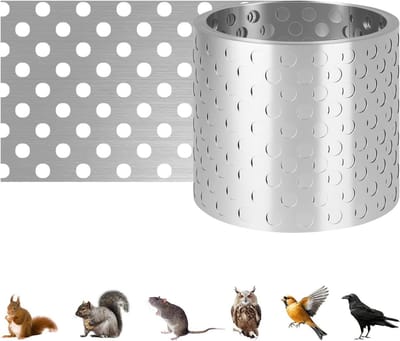 Dakrand 7 meter x 78 mm - Geperforeerde plaat - Aluminium ventilatierooster - Insectenwerend - Vogelwering - Bladvanger