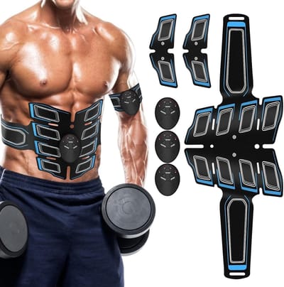 Fitnessgordel voor buikspierstimulatie, spiertraining, fitnessapparatuur, buikspiertoner voor buik/armen/benen, voor thuisgebruik