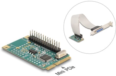 Delock Mini PCIe I/O PCIe full size 1 x Parallel