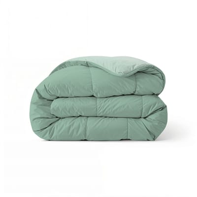 Zelesta Comfort Duo Dekbed zonder overtrek - Wasbaar Hoesloos dekbed - Met vaste overtrek - 2 in 1 - Mintgroen & Lichtgroen - 160x220cm