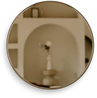 Indore Home - Ronde Wandspiegel Brons – Spiegel met Facet Rand – 60 cm