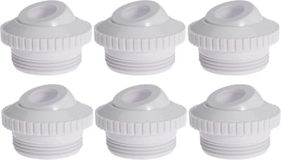 3/4 inch (ongeveer 1,9 cm) zwembadmondstuk geschikt voor Hayward SP1419D directionele stroominlaataccessoires, retourmondstuk, met 1-1/2 inch (ongeveer 3,8 cm) schroefdraad, set van 6