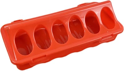 Pluimvee Voederbak - Kippenvoerbak - Voer Vers Houden - Efficiënt Voerontwerp - 20.5 cm - Wit