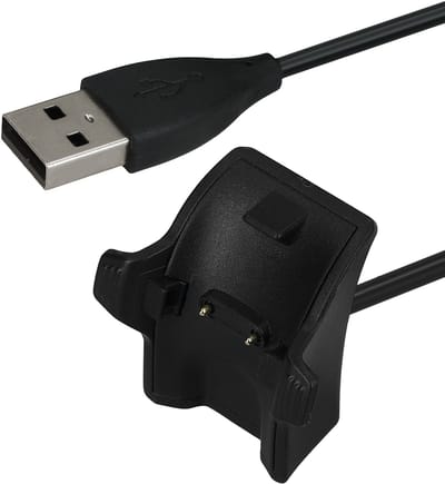 kwmobile USB-oplaadkabel geschikt voor HONOR Band 5 / 4 / 3 / 3 Pro / 2 / 2 Pro kabel - Laadkabel voor smartwatch - in zwart