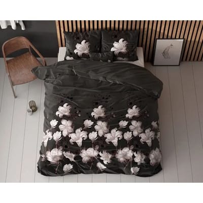 Sleeptime Dekbedovertrek Dark Flower Zwart - Tweepersoons 200 x 200/220 cm + 2 kussenslopen