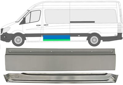 Interne reparatie achterste deuren voor Mercedes Sprinter 2006-2018 / Links