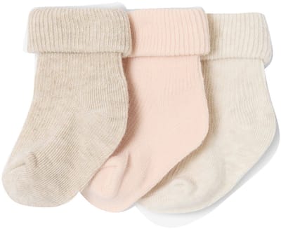 Vertbaudet Set van 3 paar effen baby sokken