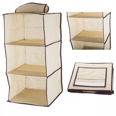 Verk Group - Kast Organizer - Bevestiging met Klittenband - 3 Planken - Beige