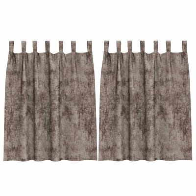 vidaXL Velvet Gordijnen 2 st Cappuccino 140 x 140 cm Fluweel