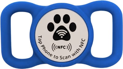 Tagnetic - PetTag - Duurzaam siliconen - NFC chip - Blauw