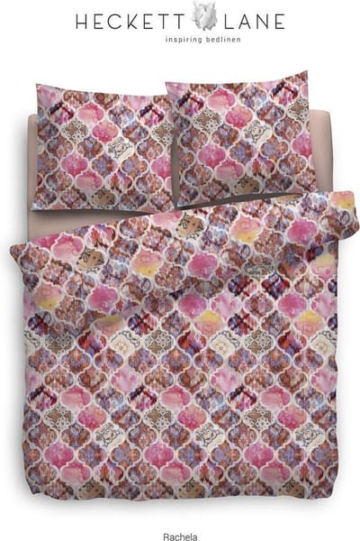 Heckett & Lane Rachela Dekbedovertrek - Eenpersoons - 140x200/220 cm - Roze