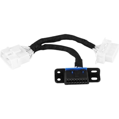 Câble Y Adaptateur Répéteur OBD2 16 Broches Mâle vers Double Femelle white