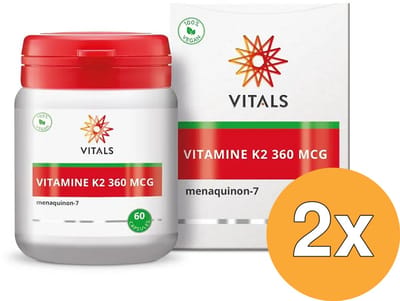 2x Vitals Vitamine K2 360Mcg (60 capsules)
