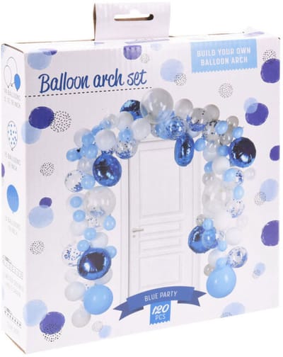 Ballonnenboog set blauw ballonnen decoratie 120-delig feest.
