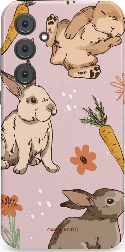 Casetastic Hoesje Geschikt voor Samsung A35 - Stijlvolle Beschermende Duo-layer Case - Hop hop knuffels