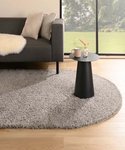 Vloerkleed ovaal hoogpolig - Shaggy Trend lichtgrijs 120x180