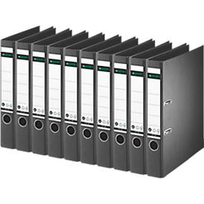 LEITZ® ordner 1007/1008, A4, rugbreedte 52 mm, 10 stuks, zwart