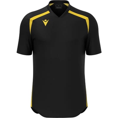 Macron Wyrm Shirt Korte Mouw Heren - Zwart / Geel | Maat: 5XL