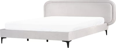 SUZETTE - Tweepersoonsbed - Lichtgrijs - 180 x 200 cm - Polyester