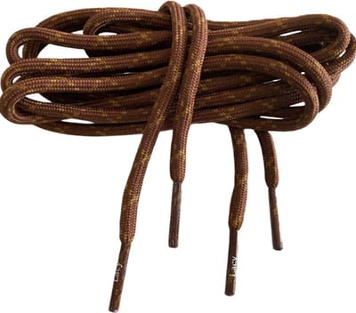 Schoenveter-rond - donker bruin- licht bruin- 120cm lang x 4mm breed