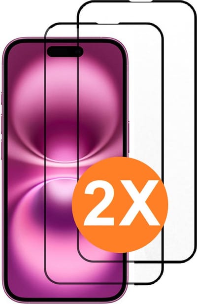 Screenprotectors Geschikt voor iPhone 16 Arara screenprotectors gehard tempered glass Full cover – 2 Stuks