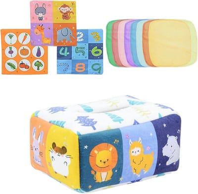 Sensorische Kubus - Leerdoos Speelgoed - Baby Ontwikkeling - Muziek en Geluid - 24 cm - Multicolor