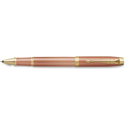 Parker IM Writing Rituals rollerbalpen | Verfrissend oranje Afwerking met kleurverloop en gouden details | fijne penpunt | zwarte inkt | geschenkverpakking