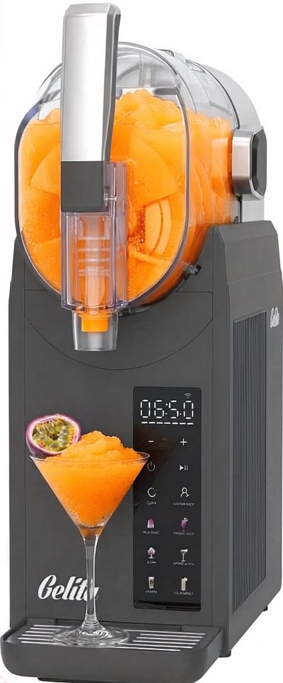 Gelita slush machine, Premium slush machine, AKTIE T/M 31 AUGUSTUS IN PRIJS VERLAAGD!!!!! GRATIS ijskoffiemix bij machine, ijskoffie, frozen drinks, frozen cocktails, tot 12 uur lang koele drankjes, zelfreiniging,GRATIS ijskoffiemix bij slushmachine.