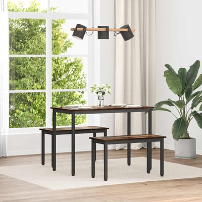 vidaXL - Bank - Rook - Eik - 80 - x - 35 - x - 45 - cm - Bewerkt - hout