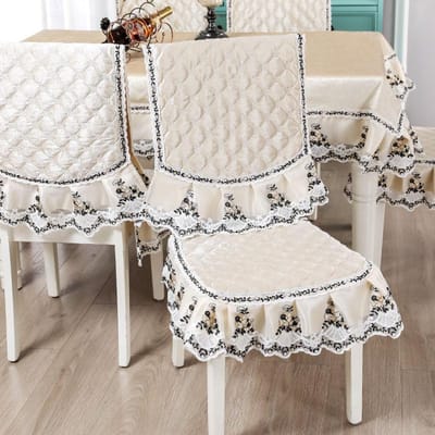 Eetkamerstoelhoezen Thuis Anti-vuil Kussen Europese Jacquard Stoelhoes Kussen Huishoudelijk Stoelkussen Universele Woondecoratie chair cover 1set