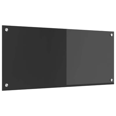 vidaXL - Keukenachterwand - Donkergrijs - 90 - x - 40 - cm - gehard - glas