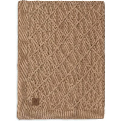 Jollein - Deken Ledikant 100x150cm - Dekentje Baby - Check Knit Biscuit