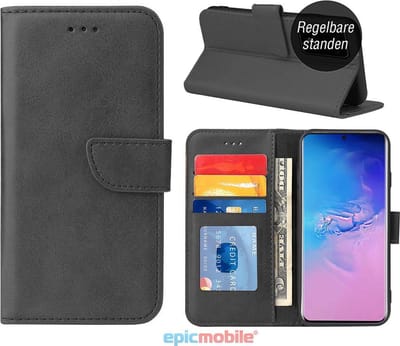 Hoesje geschikt voor Samsung Galaxy A54 Hoesje - Book Case Wallet met Pasjeshouder - Zwart - EPICMOBILE