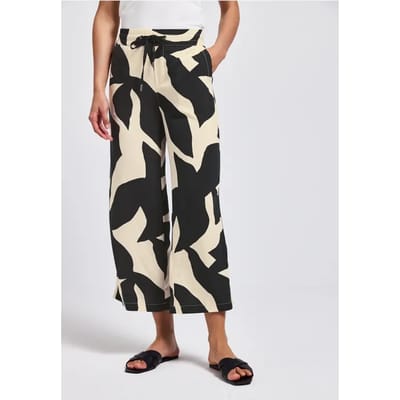 Broek met gedessineerde Wide Legs