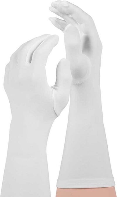Katoenen Handschoenen Eczeem - Wit - Eczeem Handschoenen - 1 Paar - L