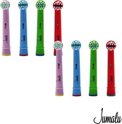 Jumalu opzetborstels geschikt voor Oral-B / Braun elektrische tandenborstel Kids Stages - 8-pack opzetborstels voor kinderen