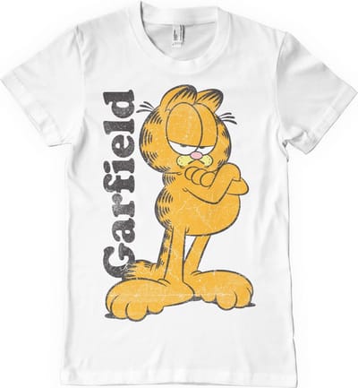 Garfield Heren Tshirt -M- Garfield Wit